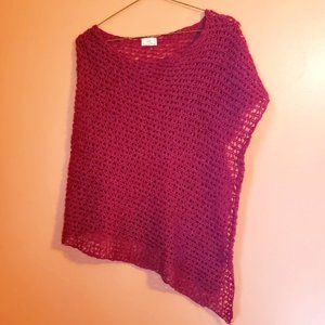 143 I love you knitted poncho